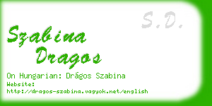szabina dragos business card