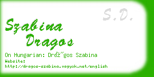 szabina dragos business card